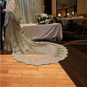 Elegant White Wedding Dress with Train